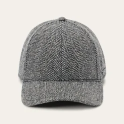 Wool Herringbone Baseball Cap
