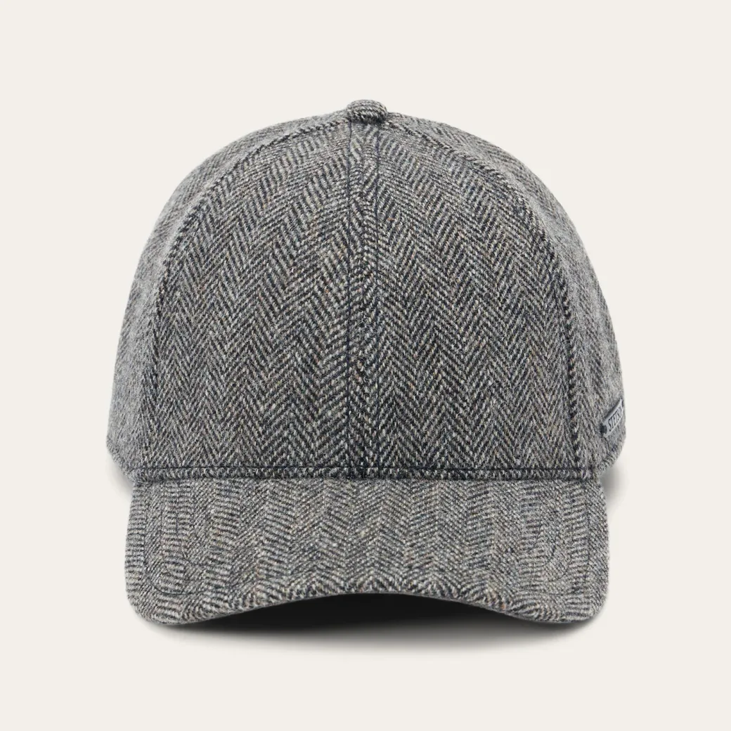 Wool Herringbone Baseball Cap