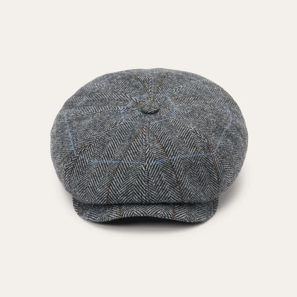 Wool Herringbone Hatteras Cap