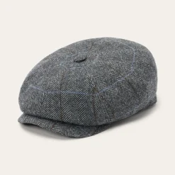 Wool Herringbone Hatteras Cap