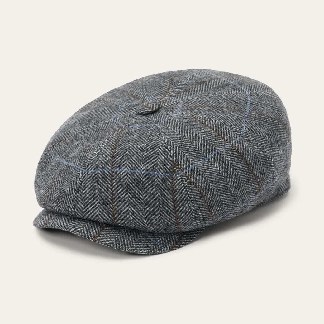 Wool Herringbone Hatteras Cap