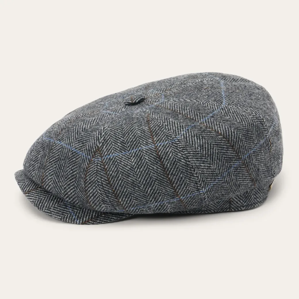 Wool Herringbone Hatteras Cap